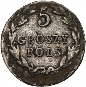 Kongresové království, Nicholas I, 5 groszy 1826 IB, Warsaw