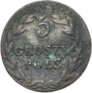 Kongresové království, Nicholas I, 5 groszy 1827 IB, Warsaw