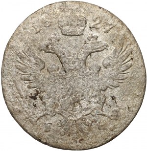 Kongresové kráľovstvo, Mikuláš I., 5 groszy 1827 FH, Varšava - veľký dátum, malé iniciály