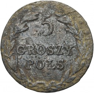 Kongresové království, Mikuláš I., 5 groszy 1831 KG, Varšava