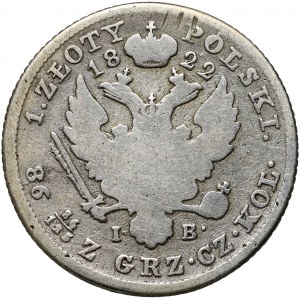 Regno del Congresso, Alessandro I, 1 zloty 1822 IB, Varsavia