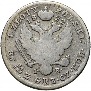 Kongresové kráľovstvo, Alexander I, 1 zloty 1822 IB, Varšava