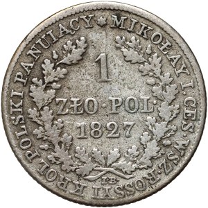 Kongresové kráľovstvo, Mikuláš I., 1 zloty 1827 IB, Varšava