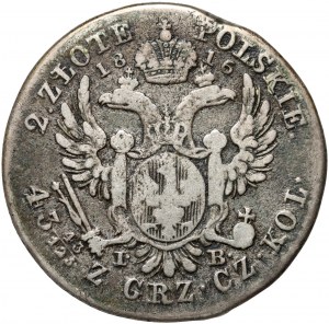 Royaume du Congrès, Alexandre Ier, 2 zloty 1816 IB, Varsovie