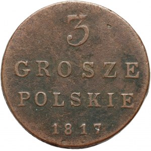 Królestwo Kongresowe, Aleksander I, 3 grosze 1817 IB, Warszawa