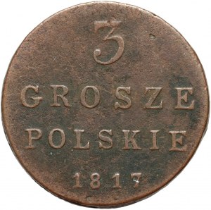 Kongresové království, Alexander I, 3 groše 1817 IB, Varšava