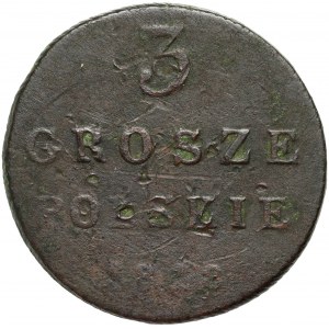 Kongress Königreich, Alexander I., 3 Pfennige 1818 IB, Warschau
