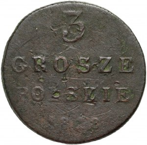 Royaume du Congrès, Alexandre Ier, 3 pennies 1818 IB, Varsovie