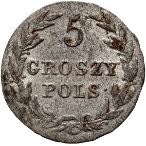 Kongresové kráľovstvo, Alexander I, 5 groszy 1816 IB, Warsaw
