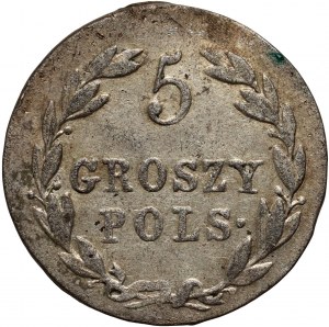 Kongresové kráľovstvo, Alexander I, 5 groszy 1821 IB, Warsaw