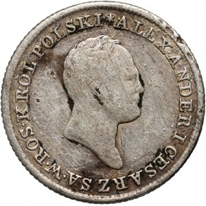 Kongress Königreich, Alexander I, 1 Zloty 1824 IB, Warschau, seltener Jahrgang