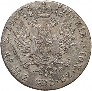 Royaume du Congrès, Alexandre Ier, 2 zloty 1818 IB, Varsovie