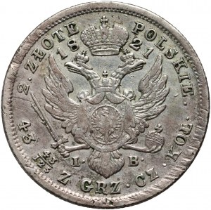 Kongresové kráľovstvo, Alexander I, 2 zloty 1821 IB, Varšava