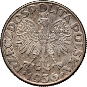 II RP, 2 zloty 1936, Varsovie, Voilier