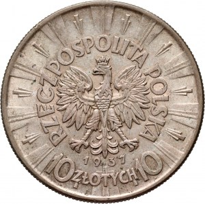 II RP, 10 zlotých 1937, Varšava, Józef Piłsudski