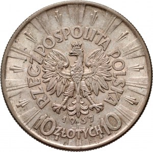 II RP, 10 zloty 1937, Varsovie, Józef Piłsudski