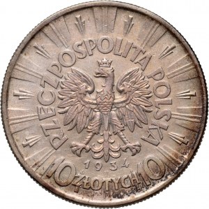 II RP, 10 zloty 1934, Warsaw, Józef Piłsudski