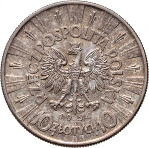 II RP, 10 zlotys 1934, Varsovie, Józef Piłsudski
