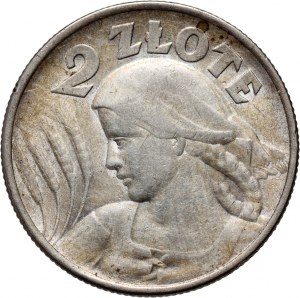 II RP, 2 zloty 1924, Filadelfia, Harvester, SOSTITUZIONE