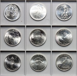 San Marino, 1000 lira -set of 9 pieces