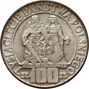 Volksrepublik Polen, 100 Zloty 1966, Mieszko und Dąbrówka