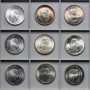 Italy, 1000 lira -set of 9 pieces