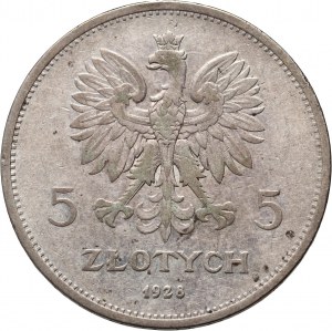 II RP, 5 zloty 1928, Varsovie, Nike