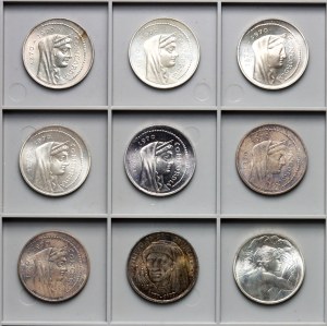 Italy, 1000 lira -set of 9 pieces