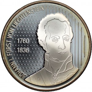 Liechtenstein, Giovanni Adamo II, 10 franchi 2006 B, Berna, 200 anni di sovranità