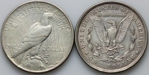 USA, 1921 Dollar, Morgan, 1924 Dollar, Peace