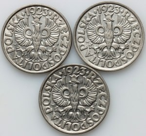 Second Republic, 20 penny coin set 1923, (3 pieces)