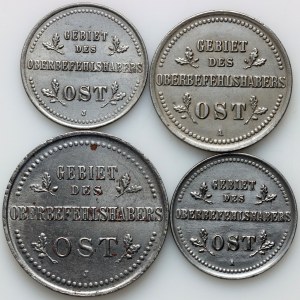 OST, zestaw monet z 1916 roku, (4 sztuki)