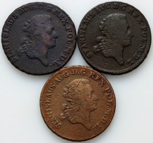 Stanislaus Augustus Poniatowski, ensemble de trojaks datés de 1769-1784, (3 pièces)