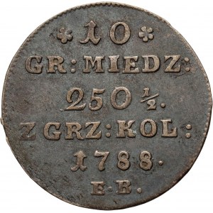 Stanisław August Poniatowski, 10 groszy miedziane 1788 EB, Warszawa