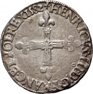 Heinrich III. von Valois, 1/4 ecu 1582, Rennes