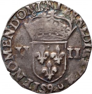 Henry III of Valois, 1/4 ecu 1581, Rennes