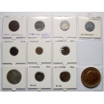 Niemcy, Włochy, Japonia, Dania, Rosja; zestaw 11 monet