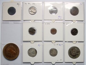 Germany, Italy, Japan, Denmark, Russia; set of 11 coins