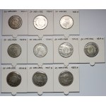 Austria, XIX wiek, 20 krajcarów, zestaw 10 monet