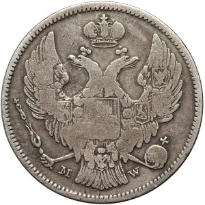 Ruské delenie, Mikuláš I., 30 kopejok = 2 zloté 1834 MW, Varšava