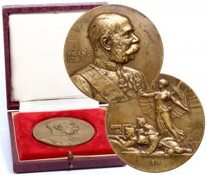 Österreich, Franz, Gedenkmedaille 1914, in Schachtel