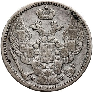 Russische Teilung, Nikolaus I., 20 Kopeken = 40 Grosze 1850 MW, Warschau - Beeren durch ein Doppelband