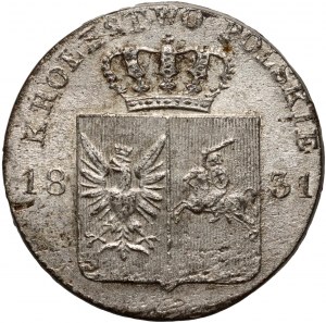 Listopadové povstání, 10 groszy 1831 KG, Varšava - rovné orlí nohy
