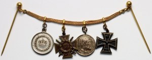 Germany, Reich, set of 4 miniatures on chain