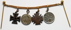Germany, Reich, set of 4 miniatures on chain