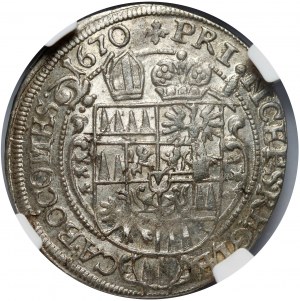 Rakúsko, Olomouc, Charles II Liechtenstein, 3 krajcars 1670
