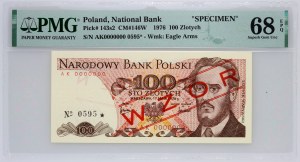 PRL, 100 złotych 17.05.1976, WZÓR, No. 0595, seria AK