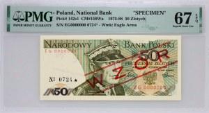 PRL, 50 zlotys 1.06.1986, MODÈLE, n° 0724, série EG