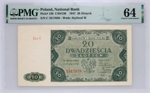 PRL, 20 Zloty 15.07.1947, Serie C