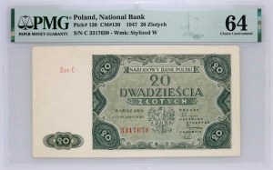 PRL, 20 zloty 15.07.1947, série C